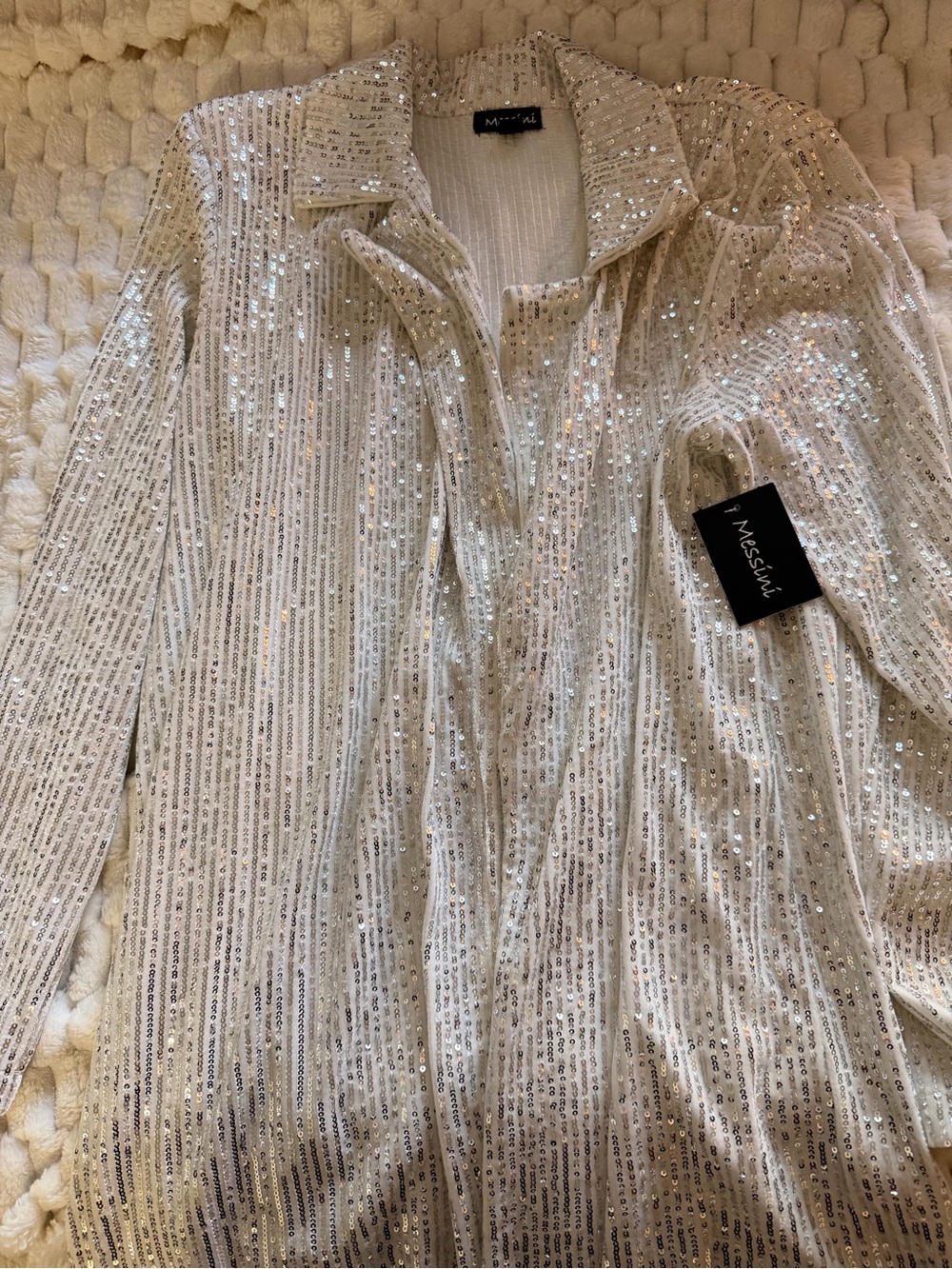 Missoni Metallic Sequin Cream Blazer Jacket